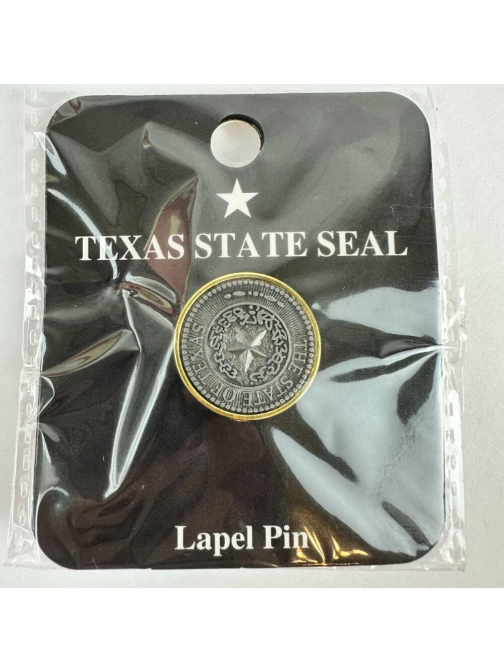 Texas State Seal Lapel Pin 7/8" Duel Tone